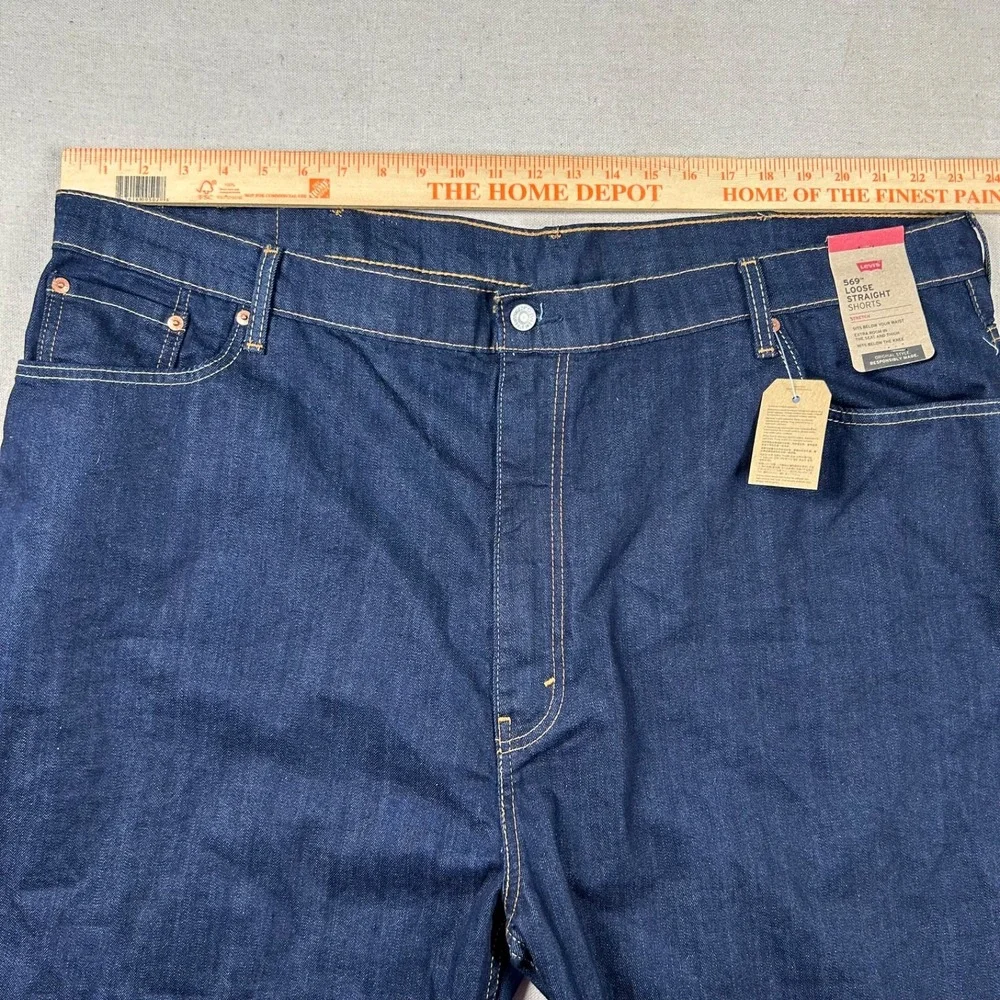 Levis 569 Shorts Mens 48 Blule Jean Denim Loose Straight Jorts 11
